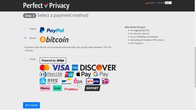 Perfect Privacy Payment Options