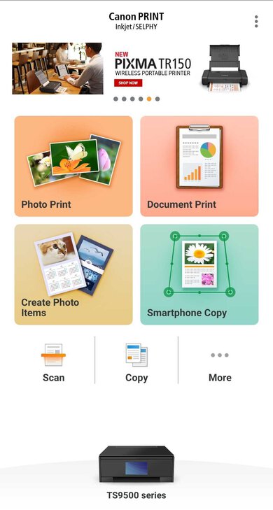 Canon PIXMA TS9520 App Printscreen