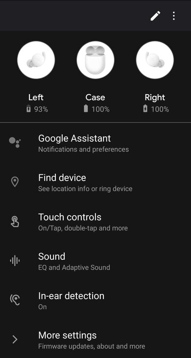 Google Pixel Buds A-Series Truly Wireless App Picture