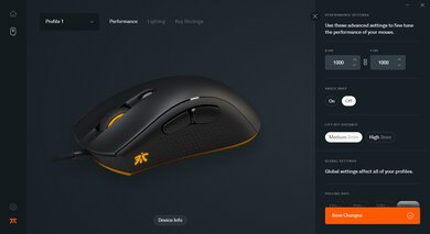 Fnatic FLICK 2 Software settings screenshot
