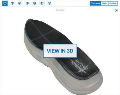 Mizuno Wave Sky 9 3D Model Internal