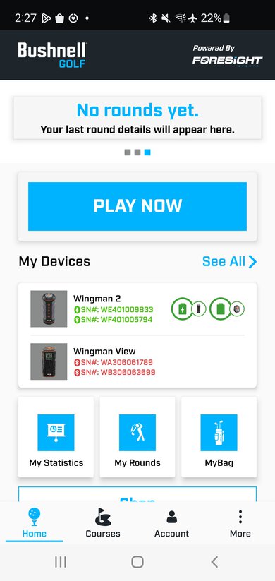 Bushnell Wingman 2 App Picture
