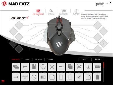 Mad Catz B.A.T. 6+ Software settings screenshot