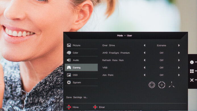 Acer Nitro XV272U KVbmiiprzx OSD Picture