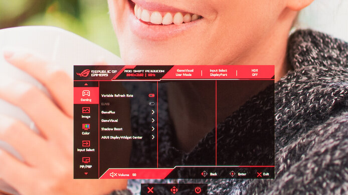 ASUS ROG Swift OLED PG32UCDM OSD Picture