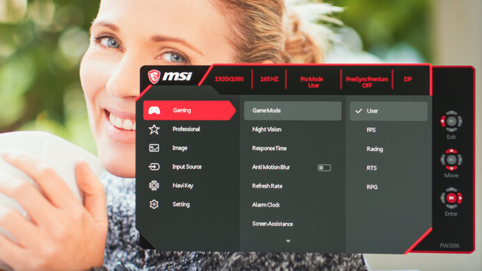 MSI Optix G27C6 OSD Picture