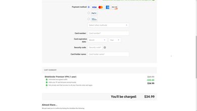 Bitdefender VPN Payment Options