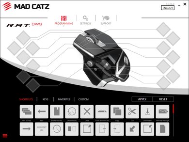 Mad Catz R.A.T. DWS Software settings screenshot
