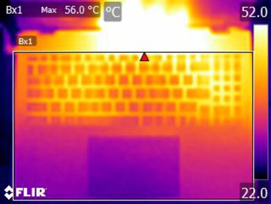 MSI Summit E16 Flip (2023) Keyboard Temps Picture