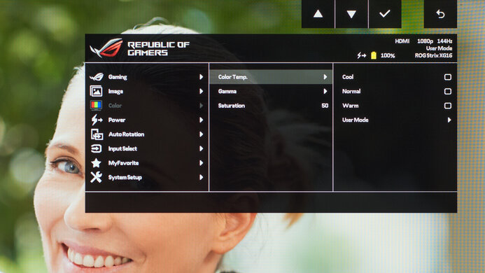 ASUS ROG Strix XG16AHPE OSD Picture