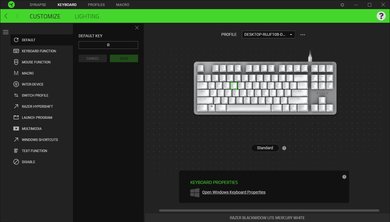 Razer BlackWidow Lite Software Picture