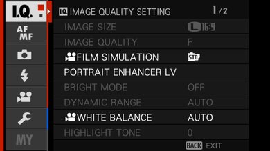 Fujifilm X-T200 Screen Menu Picture