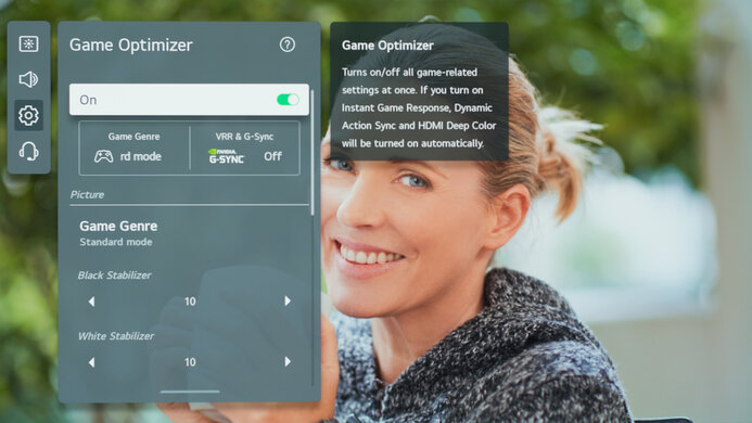 LG C1 48 OLED OSD Picture