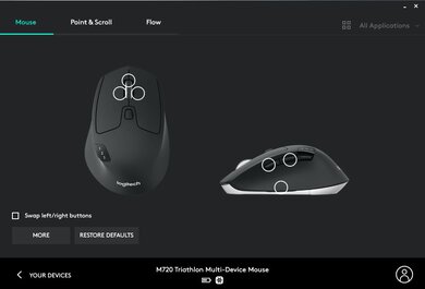 Logitech Precision Pro Software settings screenshot