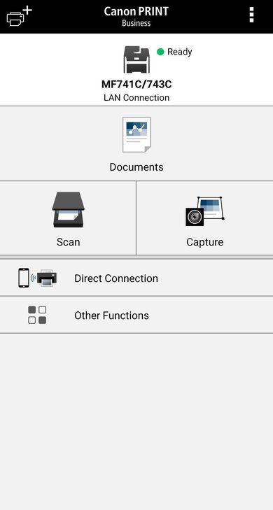 Canon imageCLASS MF743Cdw App Printscreen