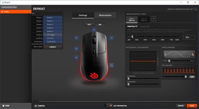 SteelSeries Rival 3 Software settings screenshot