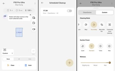 MOVA P50 Pro Ultra Companion App Screen Grabs