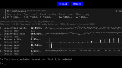 Google Pixelbook Go (2019) Storage Performance Image