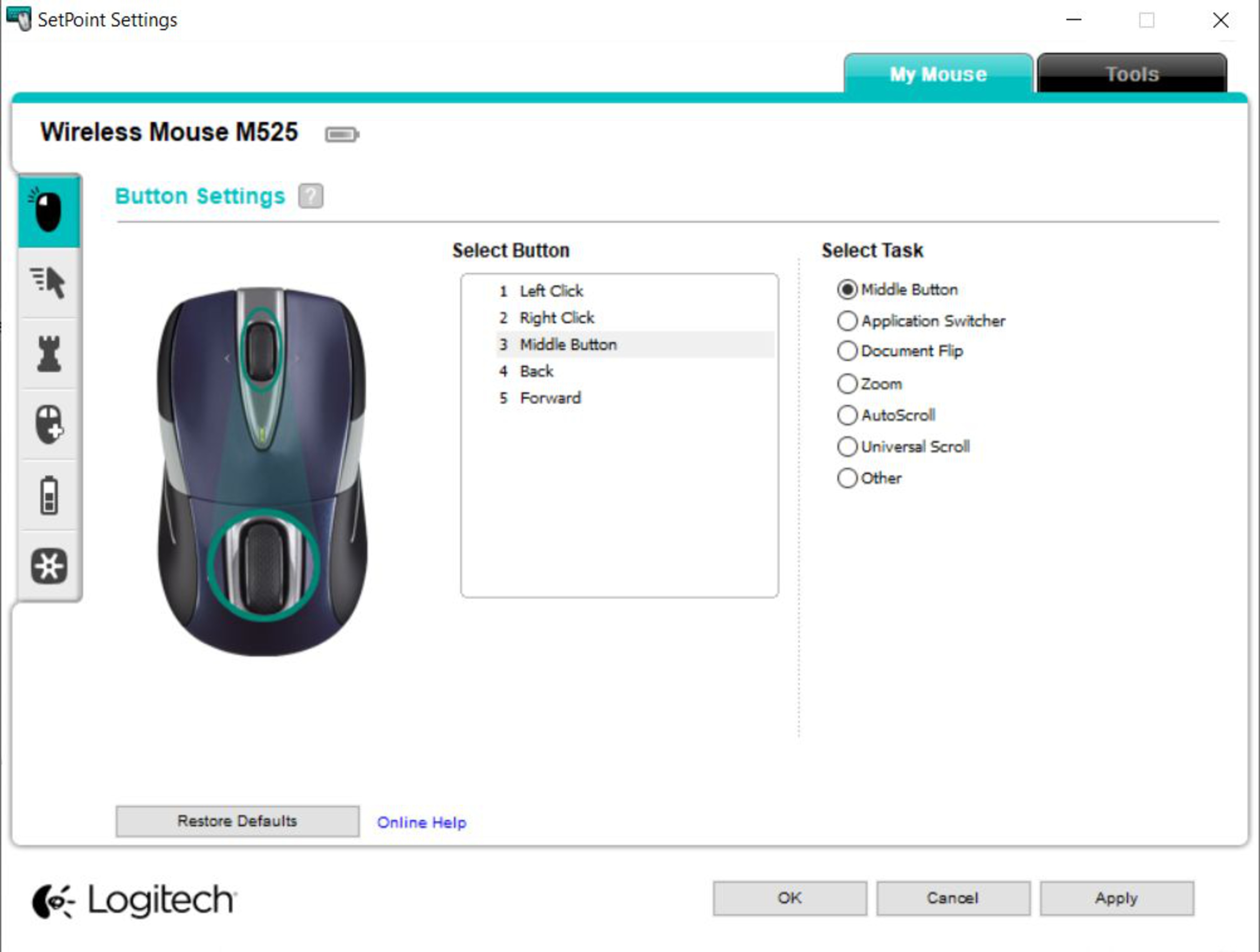 logitech wireless mouse m525