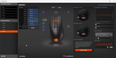 SteelSeries Rival 710 Software settings screenshot