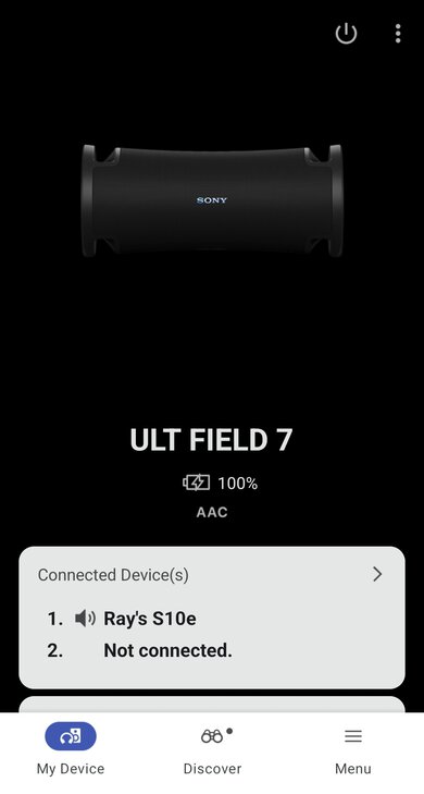 Sony ULT FIELD 7 App Picture