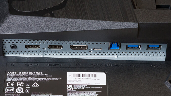 MSI MPG 272URX QD-OLED Inputs 1