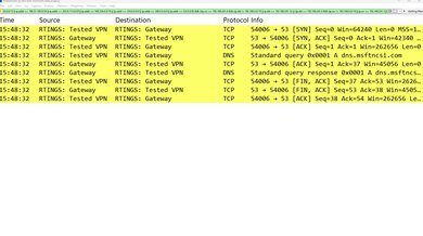 Bitdefender VPN Wireshark IP And DNS Leak Screenshot