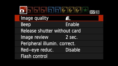 Canon EOS Rebel T7/2000D Screen Menu Picture