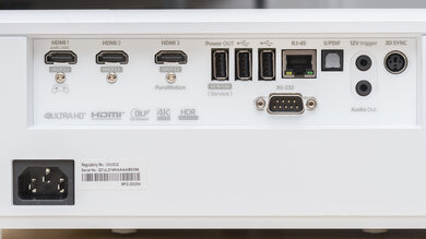 Optoma UHZ50 Inputs Picture