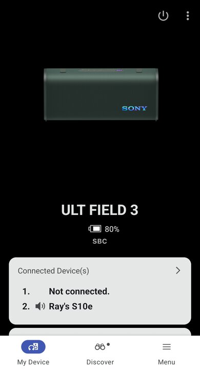 Sony ULT FIELD 3 App Picture
