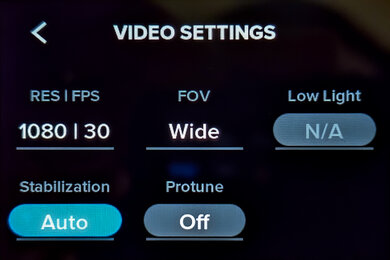 GoPro HERO7 Black Screen Menu Picture
