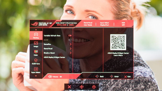 ASUS ROG Swift OLED PG27UCDM OSD Picture