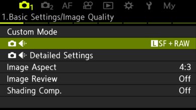 OM SYSTEM OM-1 Screen Menu Picture