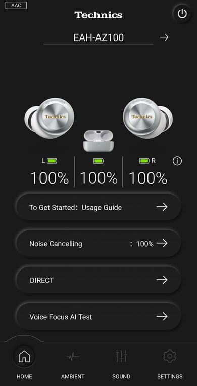 Technics EAH-AZ100 App Picture