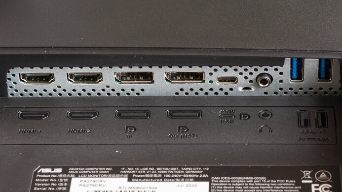 ASUS ProArt Display PA279CRV Inputs 1