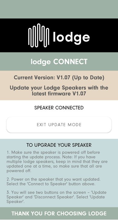 Lodge Solar Speaker 4 Series 2 App Picture