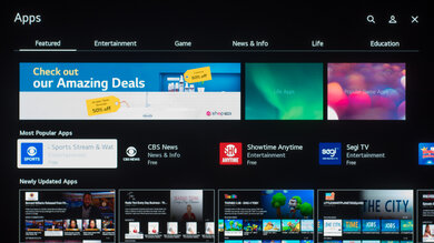 LG C1 OLED Apps Picture