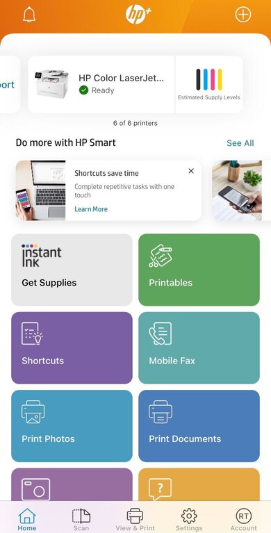 HP Color LaserJet Pro MFP M283fdw App Printscreen