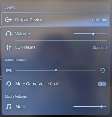 Sony PULSE Elite App Picture