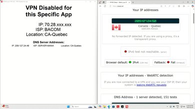 IPVanish VPN Disabled For App Screenshot