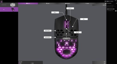 Cooler Master MM711 Software settings screenshot
