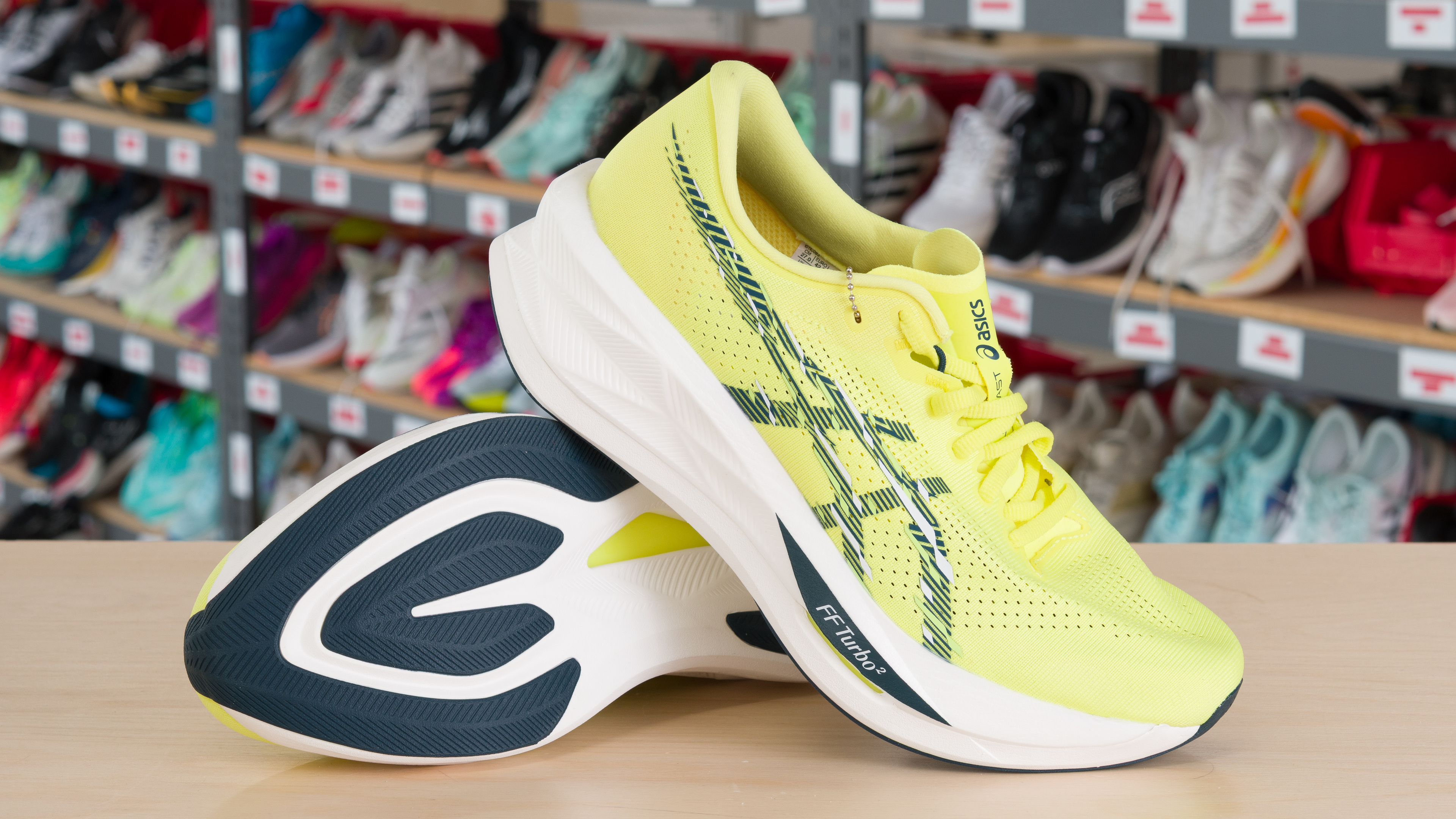 Asics Superblast 2 スニーカー セーフティイエロー Asics Superblast 2 cool grey/safety yellow