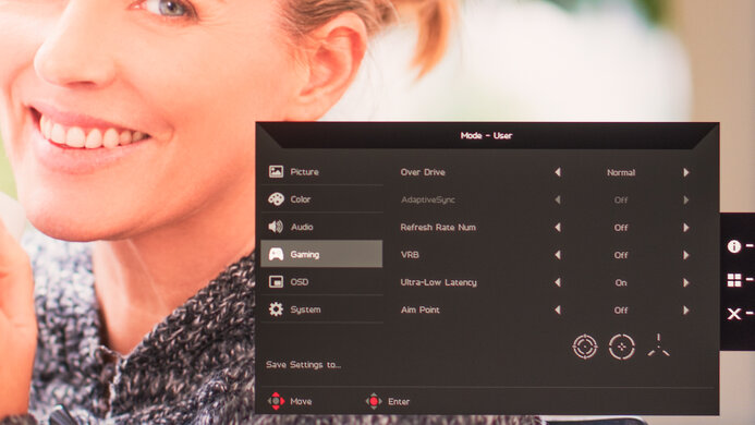 Acer Predator XB273U GXbmiipruzx OSD Picture