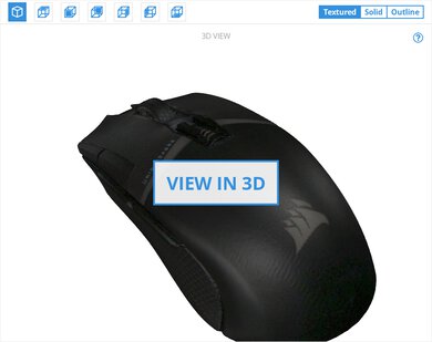 Corsair NIGHTSABRE WIRELESS 3D Model