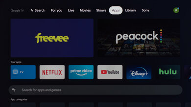 Sony X90K/X90CK Apps Picture