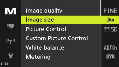Nikon COOLPIX P1000 Screen Menu Picture