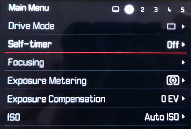 Leica D-Lux 8 Screen Menu Picture