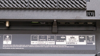 Sony X95J Rear Inputs Picture