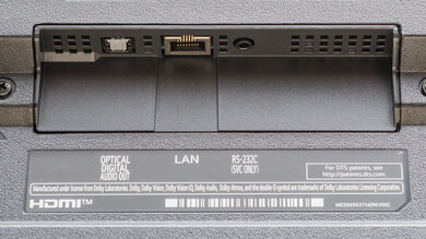 LG QNED85T Rear Inputs Picture