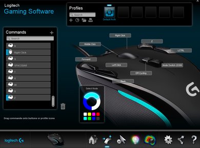 Logitech G300s Software settings screenshot